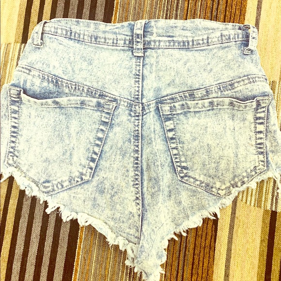 Super Short High Waist Denim Jean Shorts - Picture 1 of 3